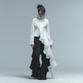 Asymmetric ruffle shirt